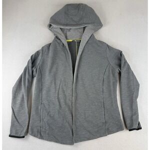 The North Face Hoodie Womens Sz XL Gray Hooded Open Cardigan Jacket